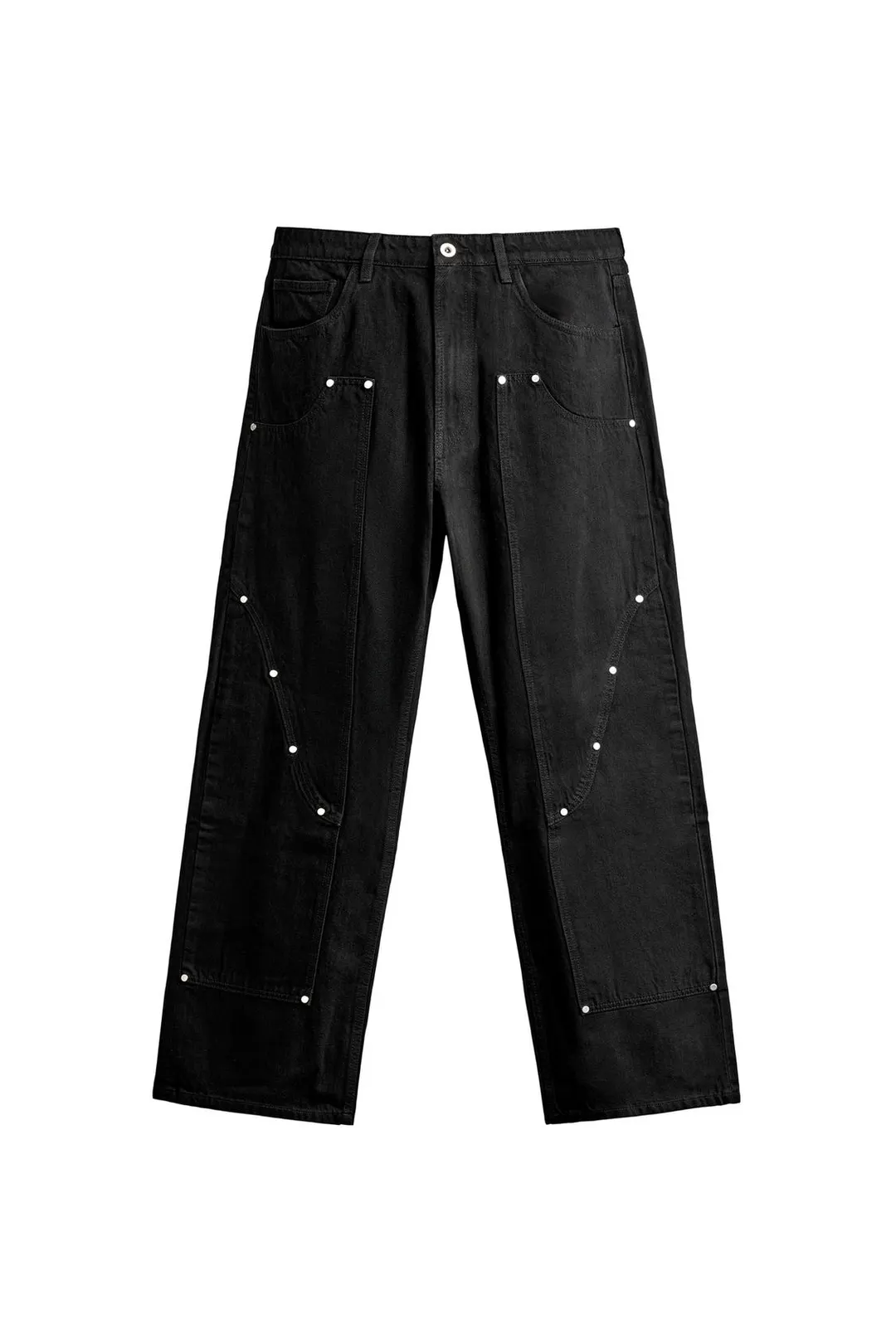 Джинсы свободного кроя с заклепками, Zara
