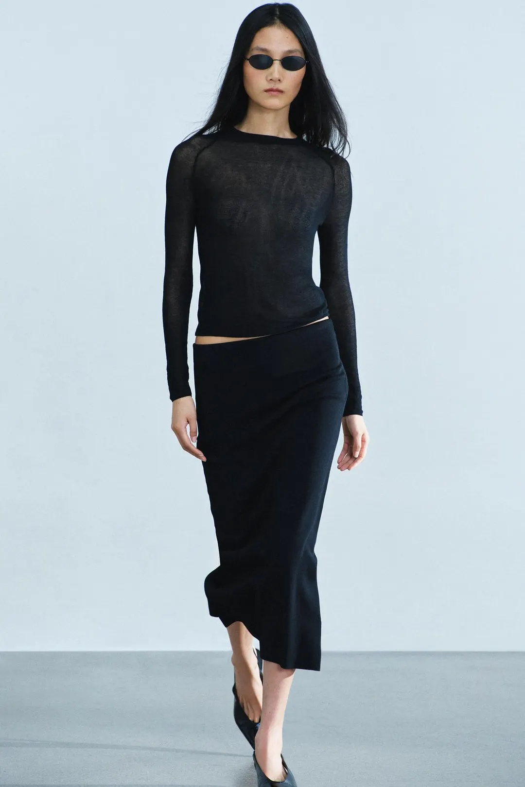 Топ из особо тонкого трикотажа, Zara