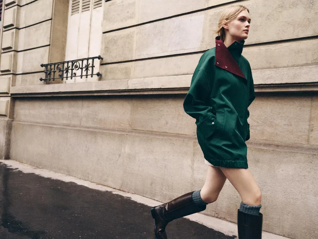 Тренч комбинированный ZW Collection, Zara