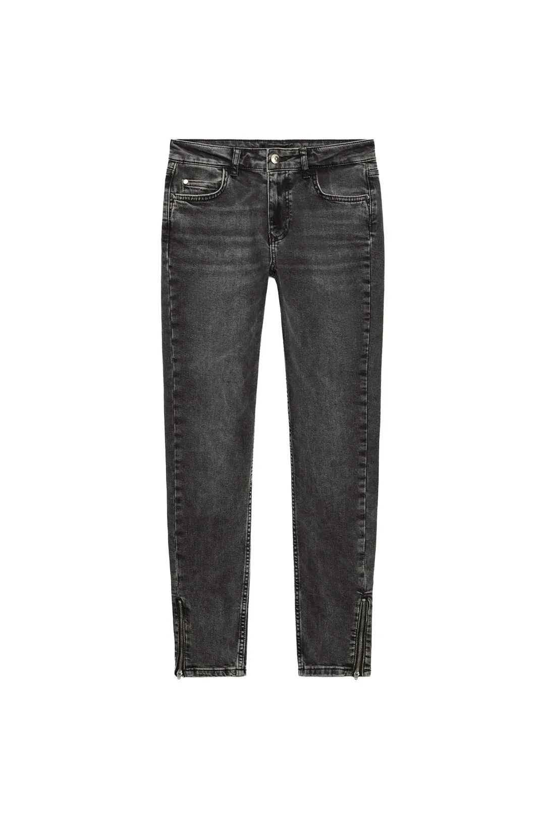 Джинсы Z1975 скинни с низкой посадкой и молниями, Zara