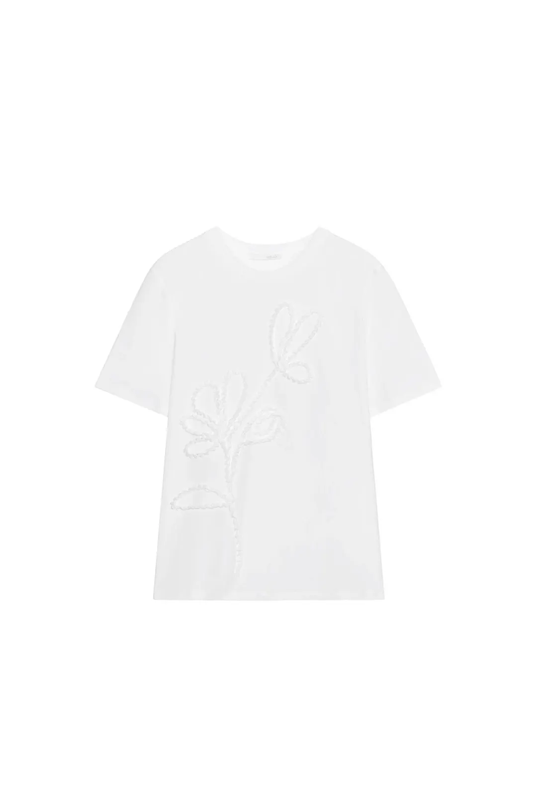 Футболка с объемным цветочным декором, Zara