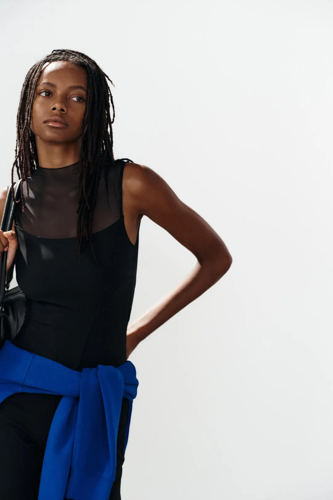 Боди комбинированное из тюля, Zara