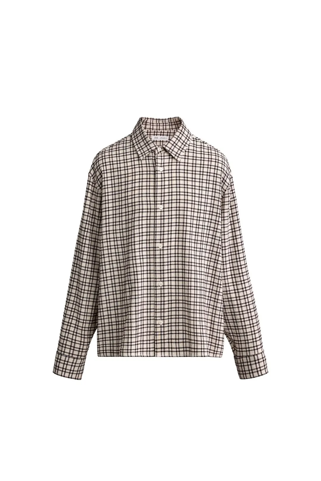 Фактурная рубашка в клетку, Zara