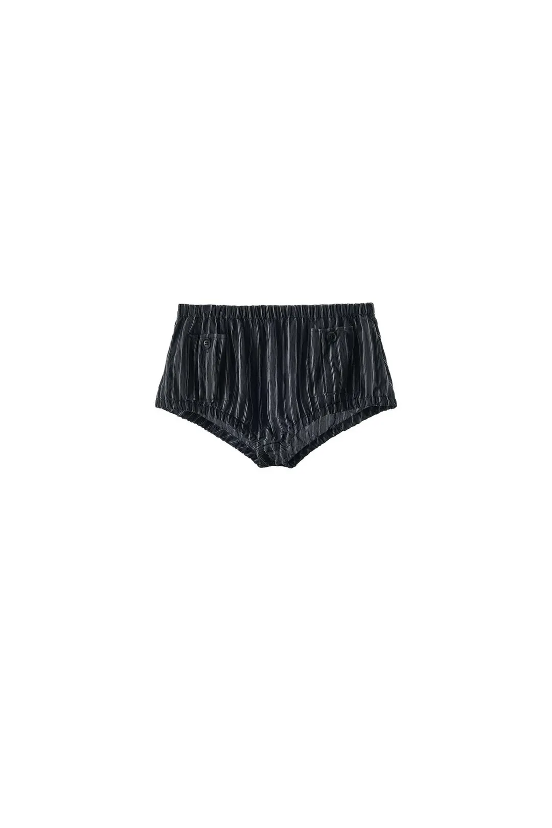Полосатые мини-шорты с карманами, Zara