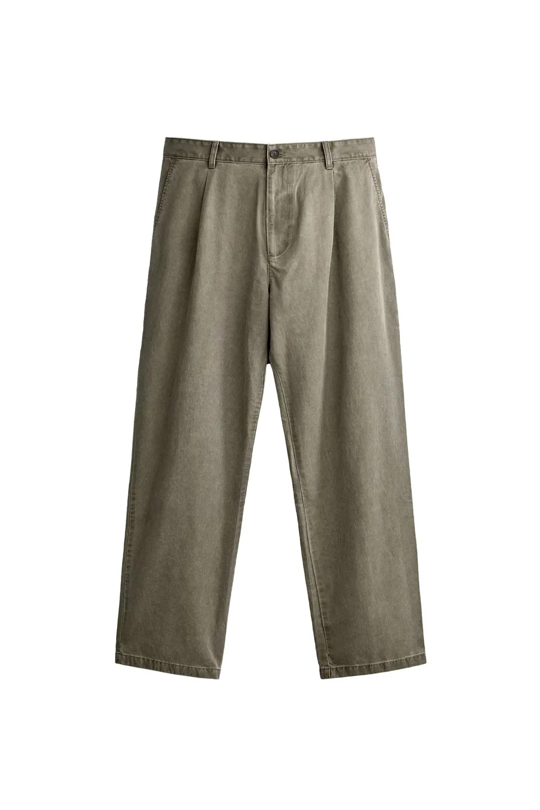 Чиносы свободного кроя со складками, Zara