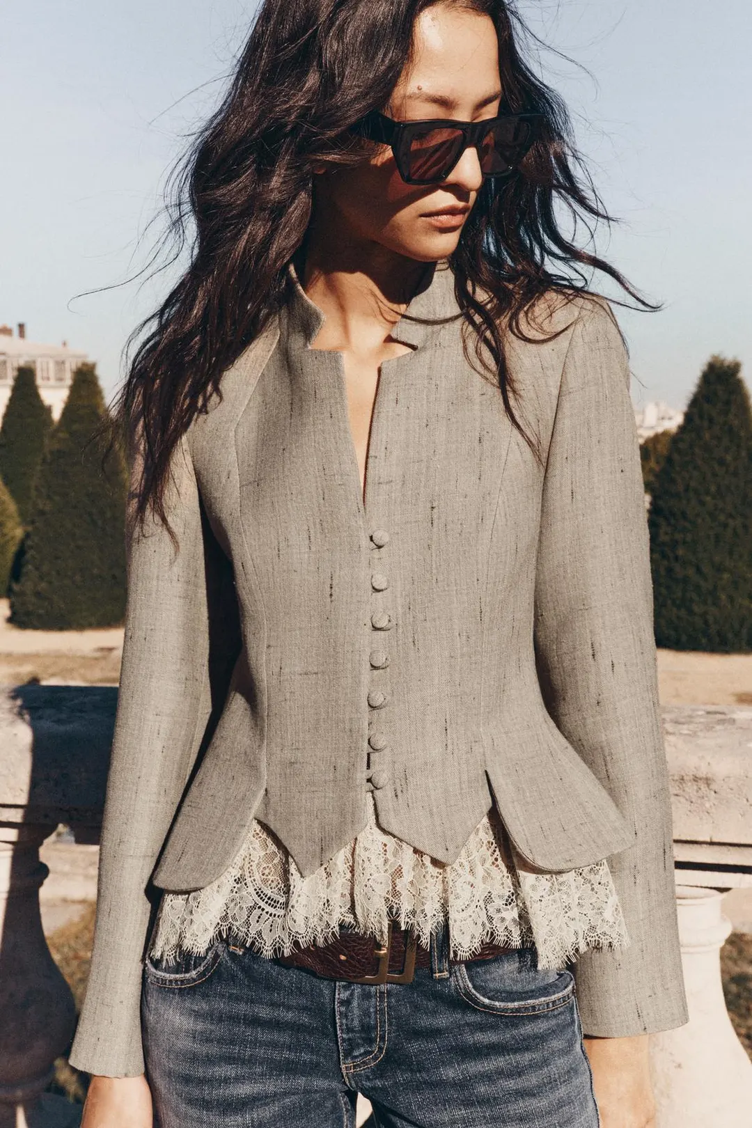 Блейзер из смесовой шерсти ZW Collection, Zara