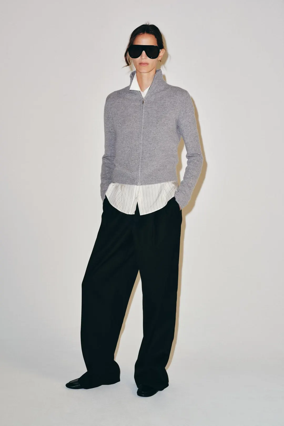 Куртка на молнии из 100% шерсти, Zara