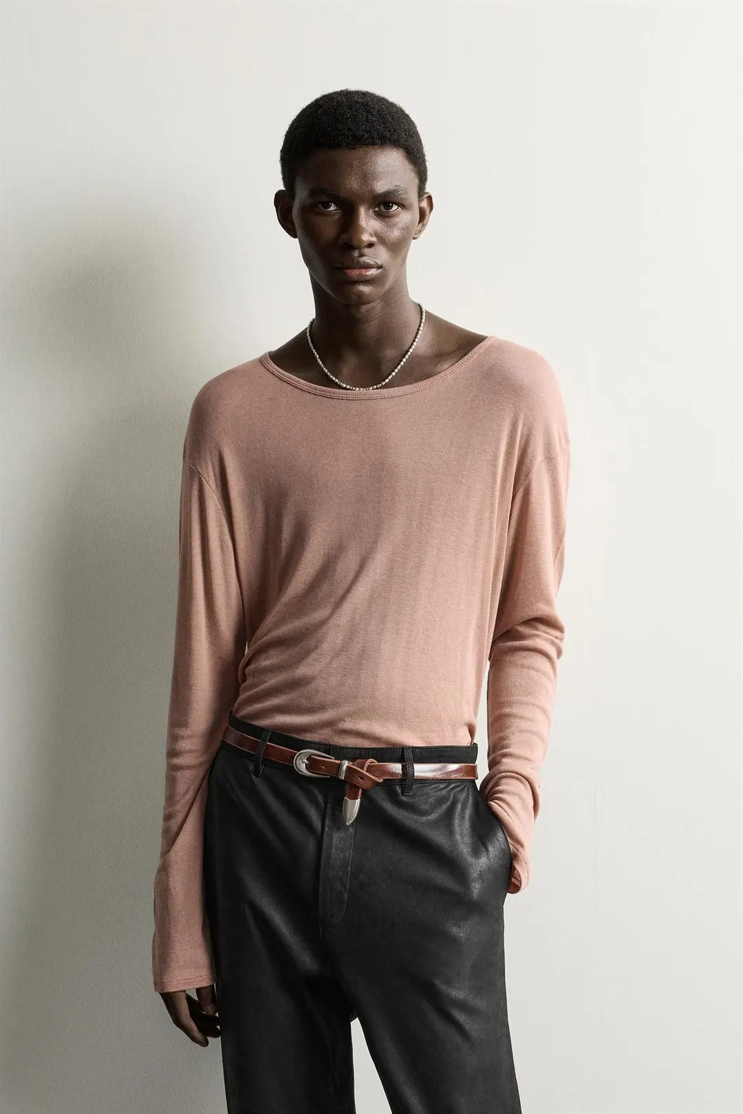 Футболка свободного кроя из лиоцелла и шерсти, Zara