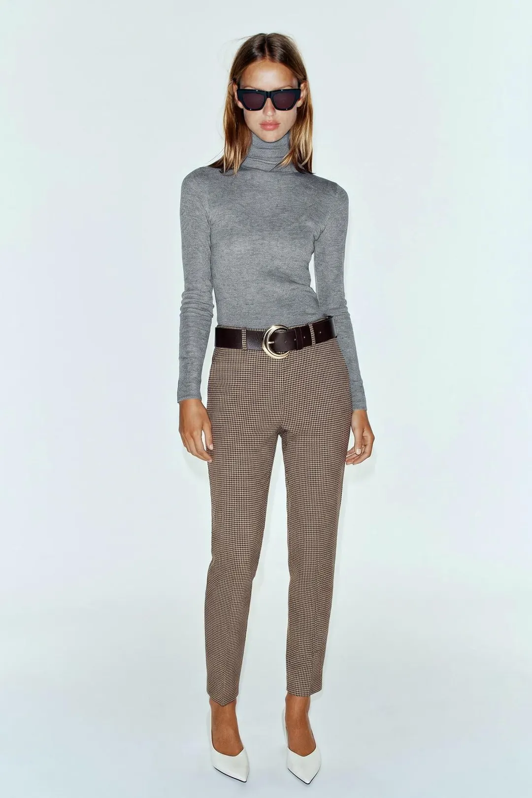 Легинсы с поясом и декоративными швами, Zara