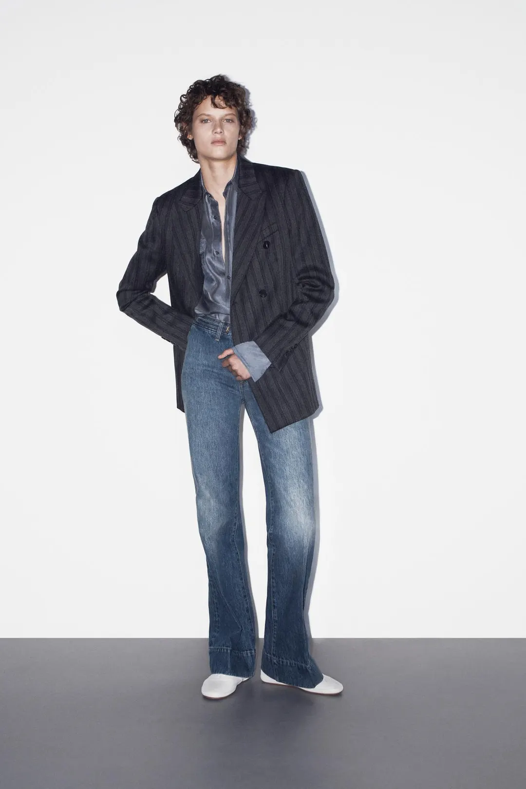 Джинсы буткат с низкой посадкой ZW Collection, Zara