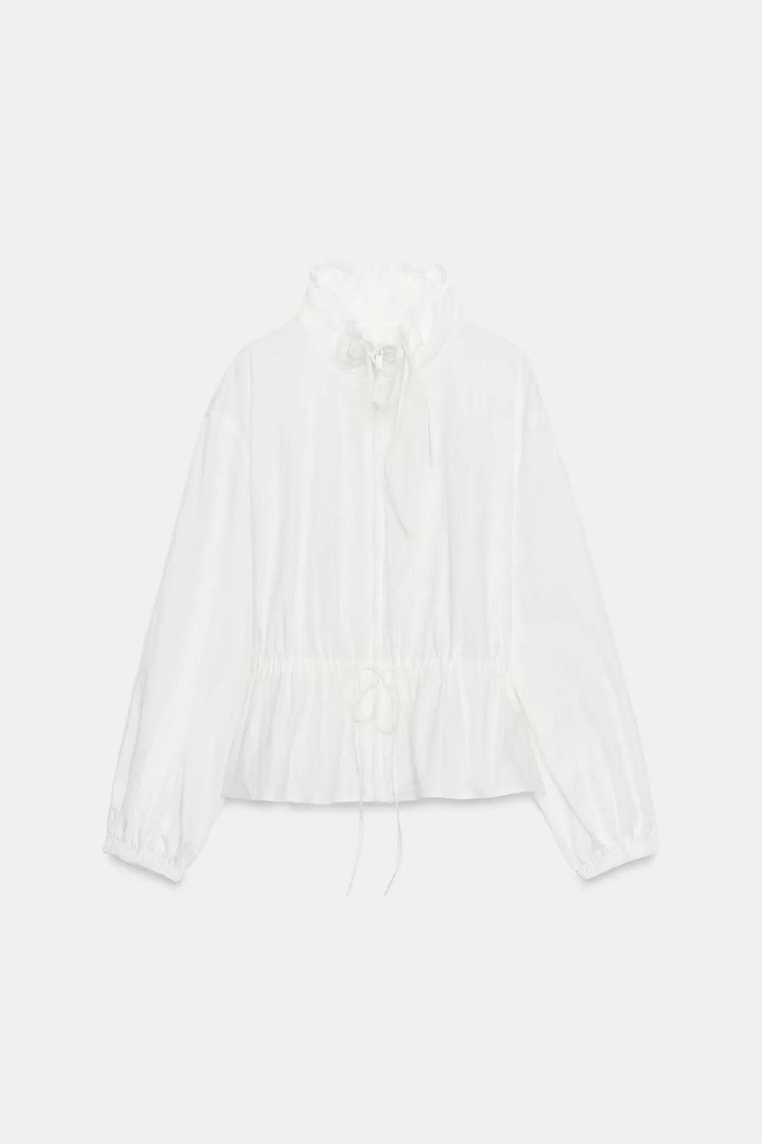 Куртка с высоким воротником и кулиской, Zara