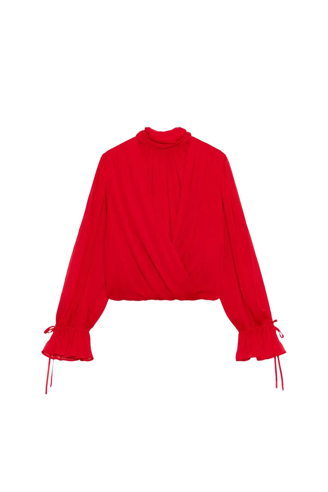 Топ драпированный с завязками сзади, Zara