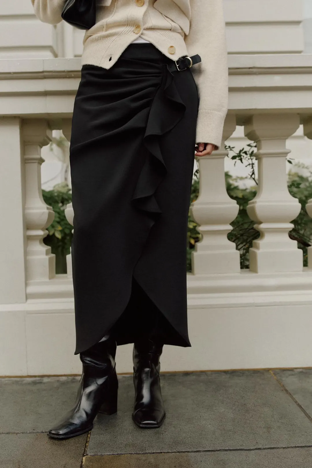 Юбка миди с оборками, Zara