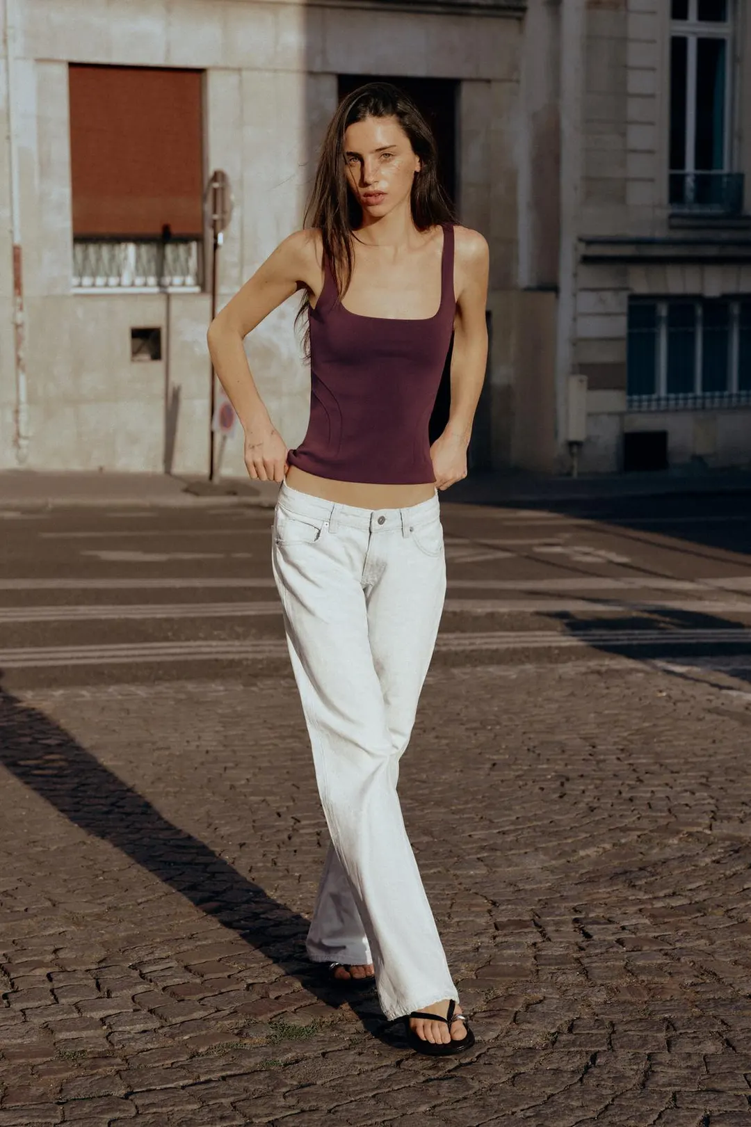 Джинсы TRF широкого кроя с низкой посадкой, Zara
