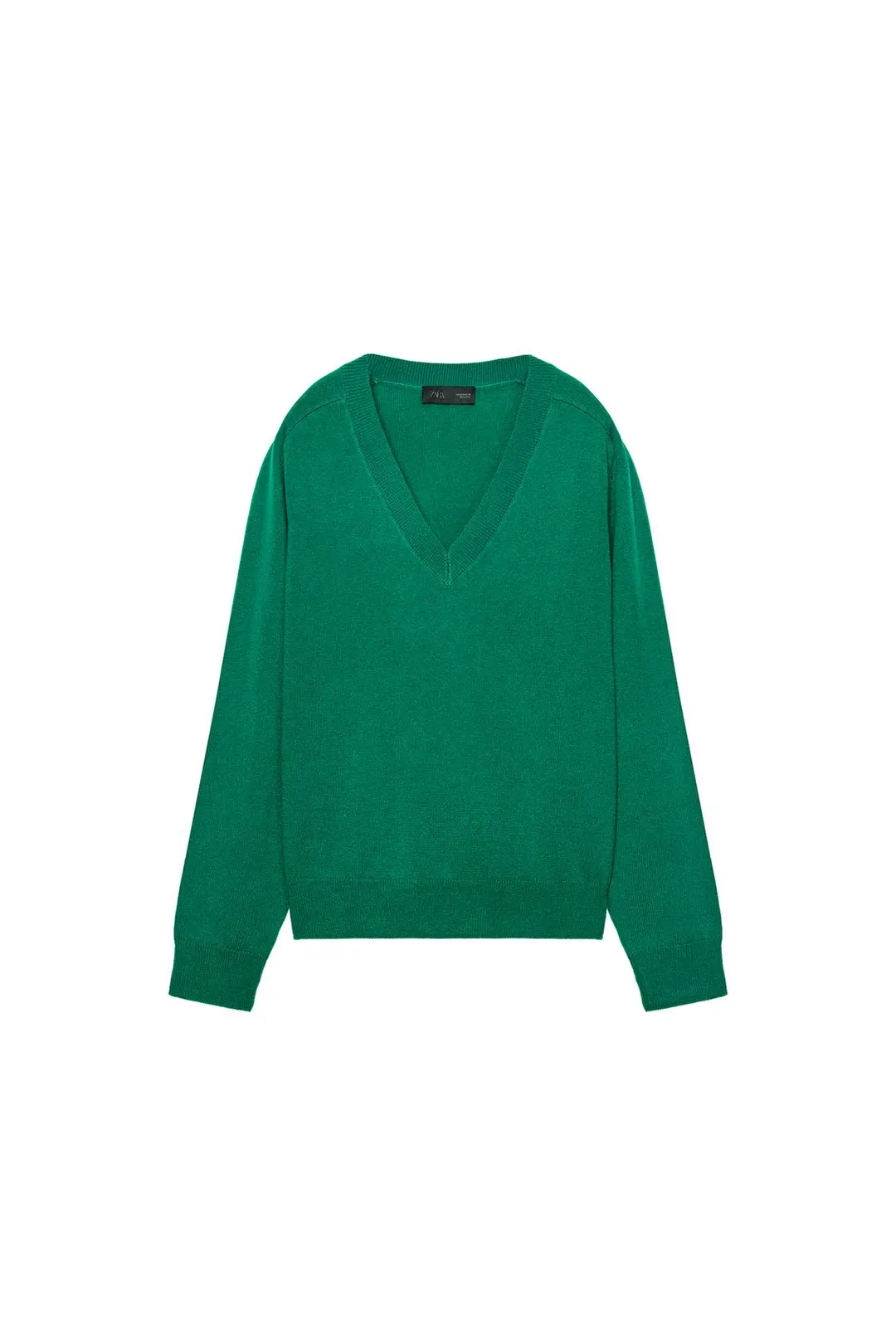 Джемпер из смесовой шерсти с V-образным вырезом, Zara