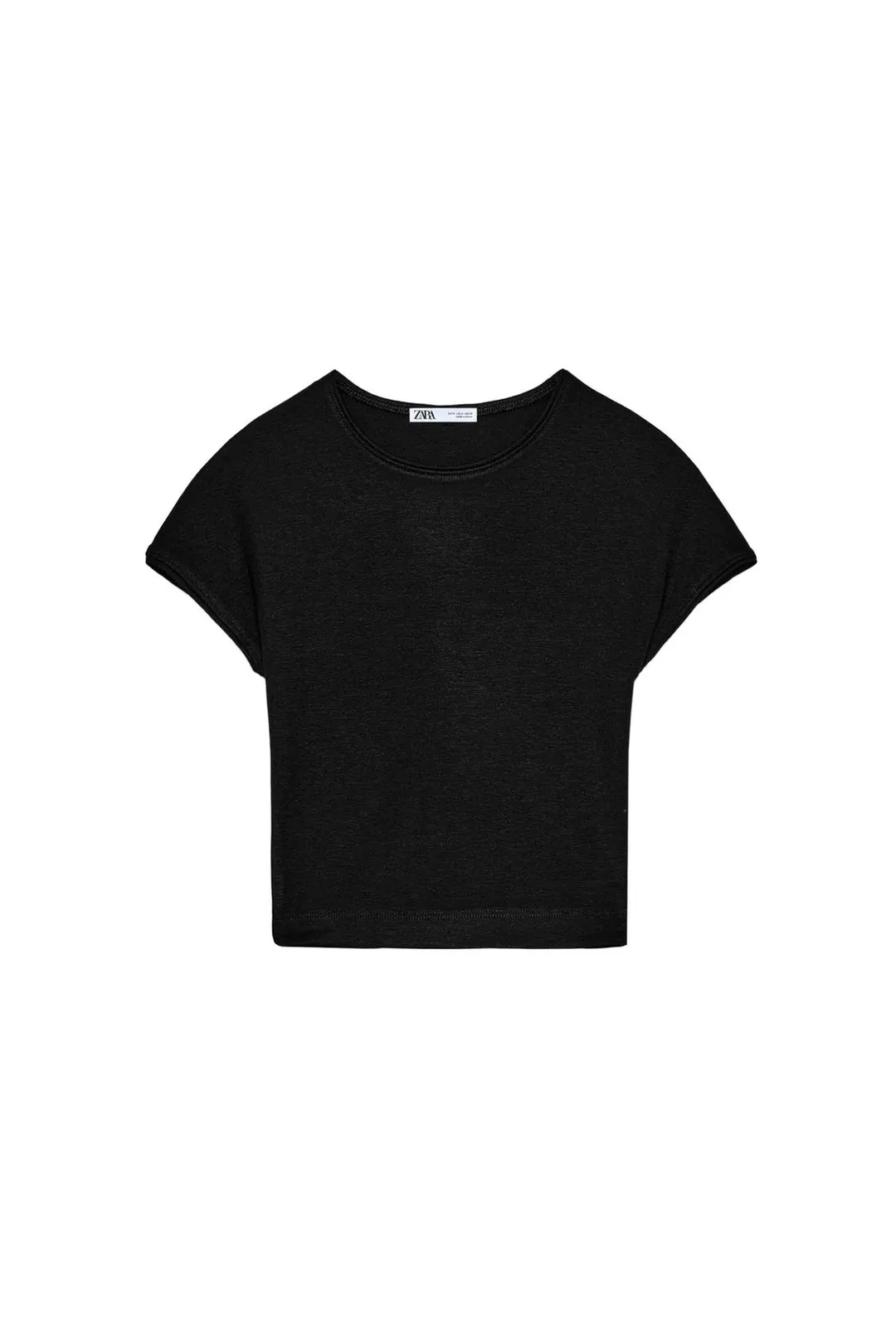 Укороченная футболка с короткими рукавами, Zara