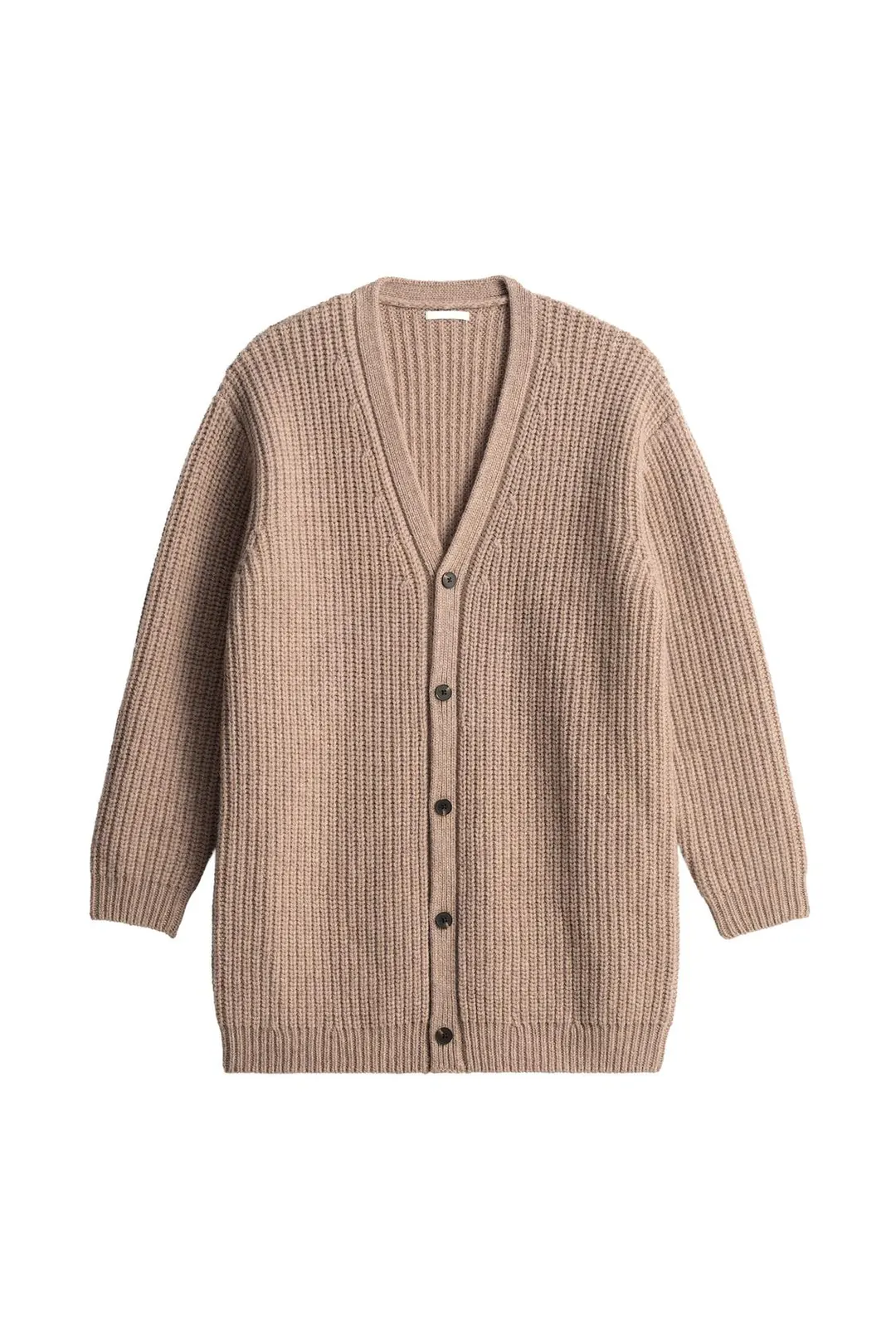 Длинный кардиган из 100% шерсти с налокотниками, Zara