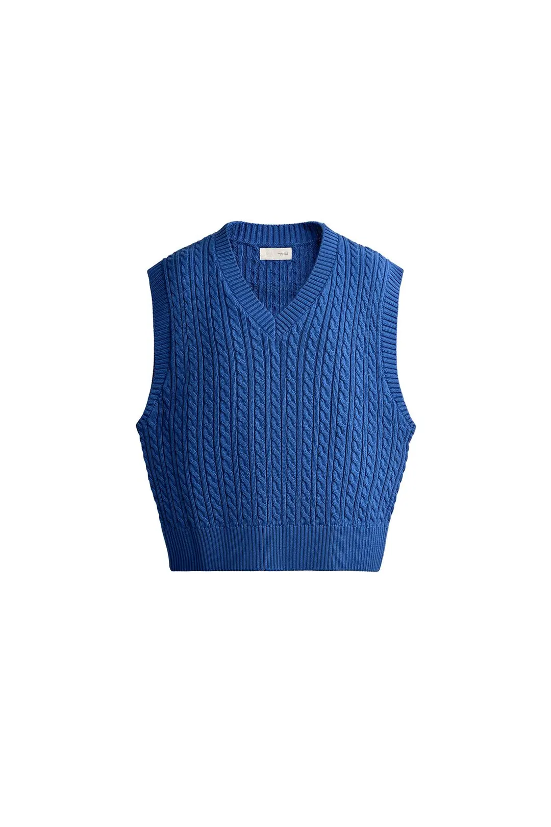 Фактурный жилет с узором косы, Zara