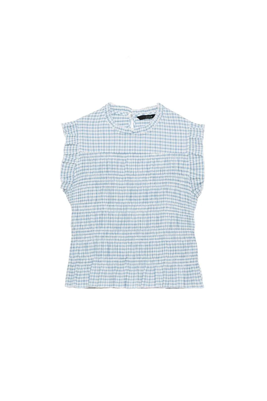 Топ в клетку виши со сборками, Zara