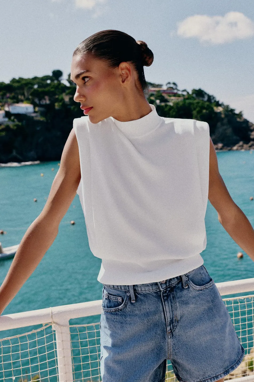 Вязаный топ с открытой спиной, Zara