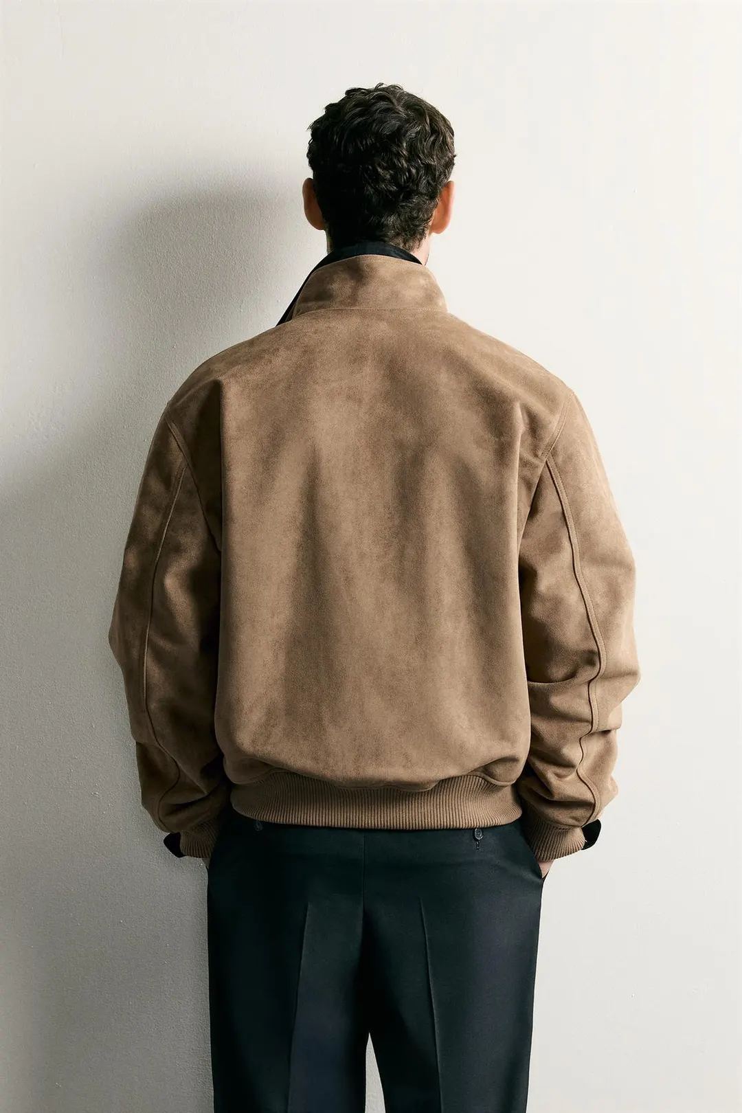 Куртка прямого кроя из искусственной замши, Zara