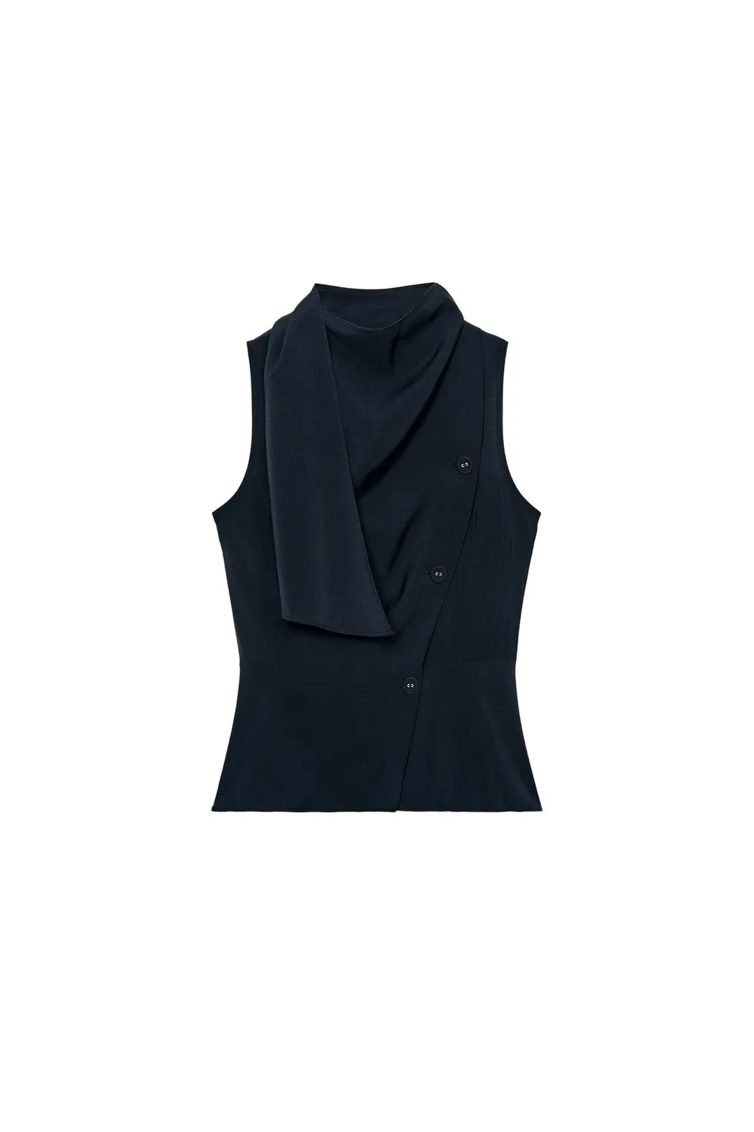 Топ с баской и шарфом, Zara