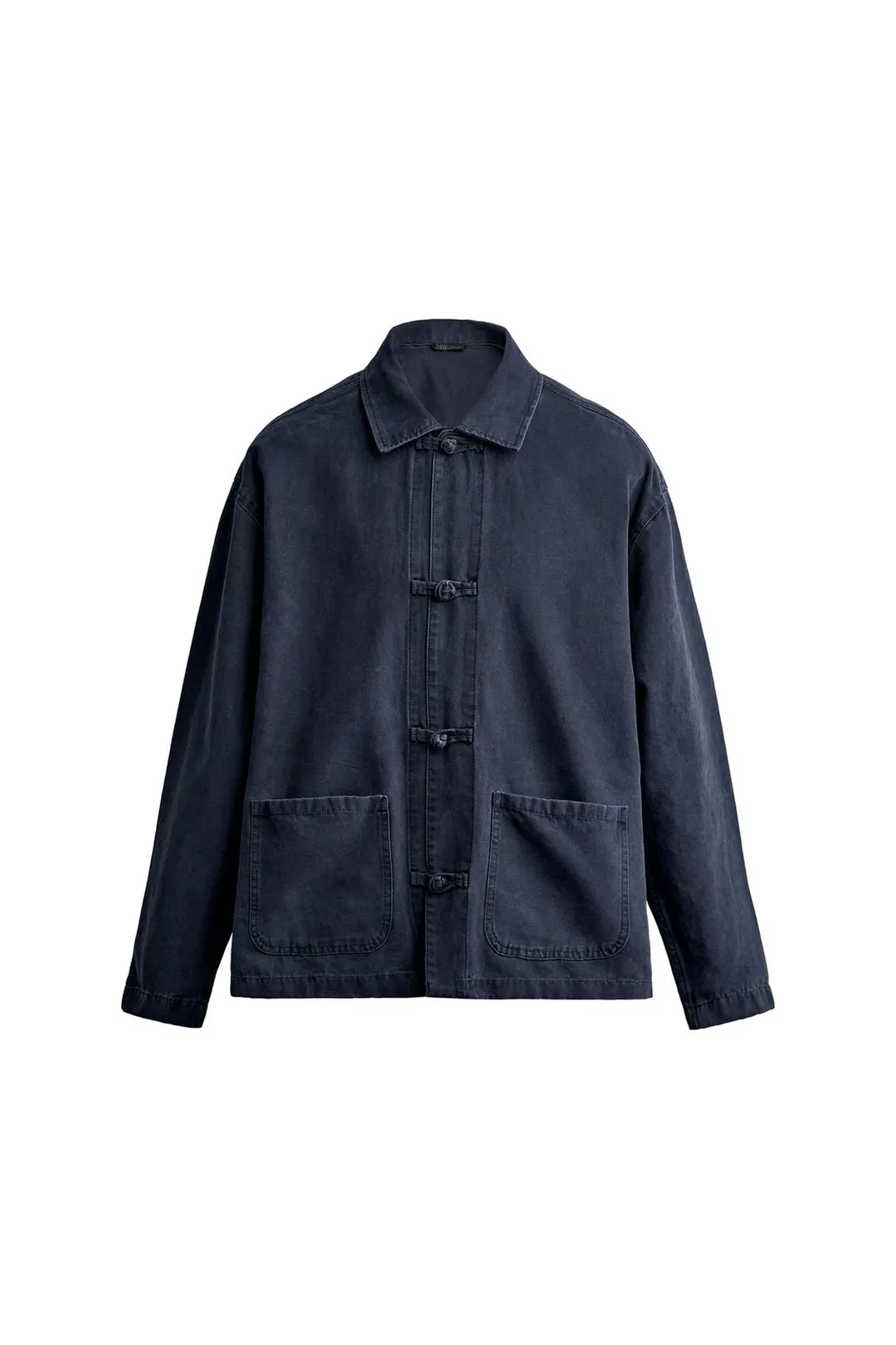 Рубашка прямого кроя с застежкой на узелки, Zara
