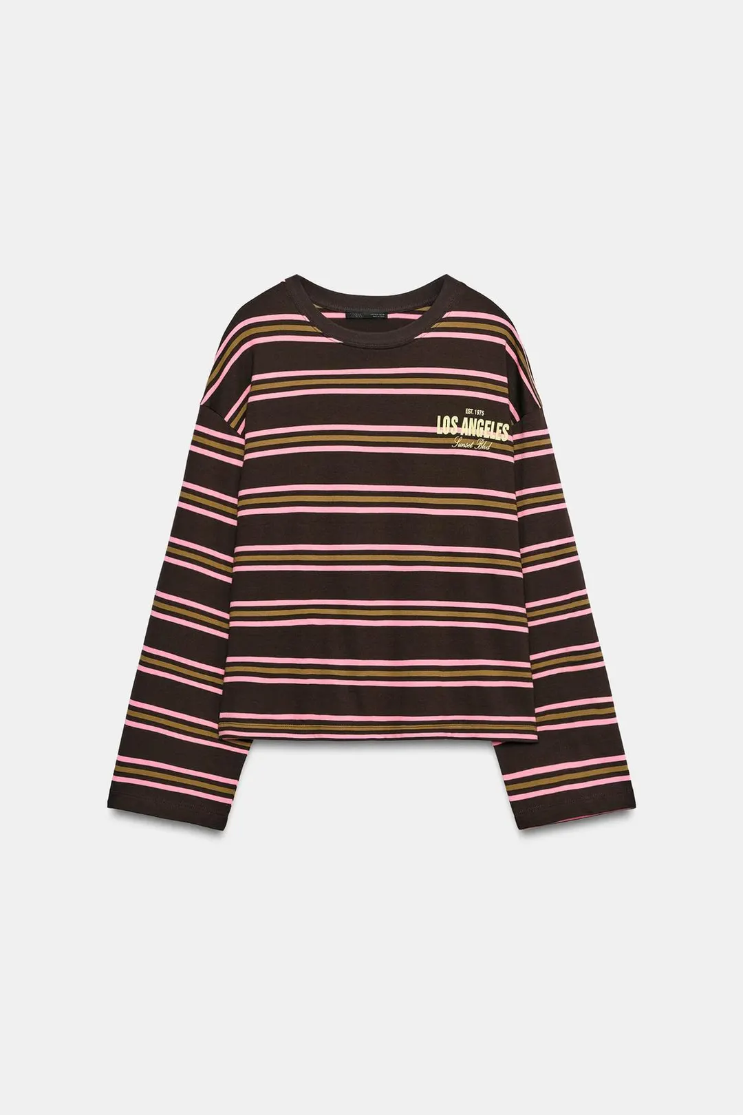 Футболка в полоску с надписью, Zara