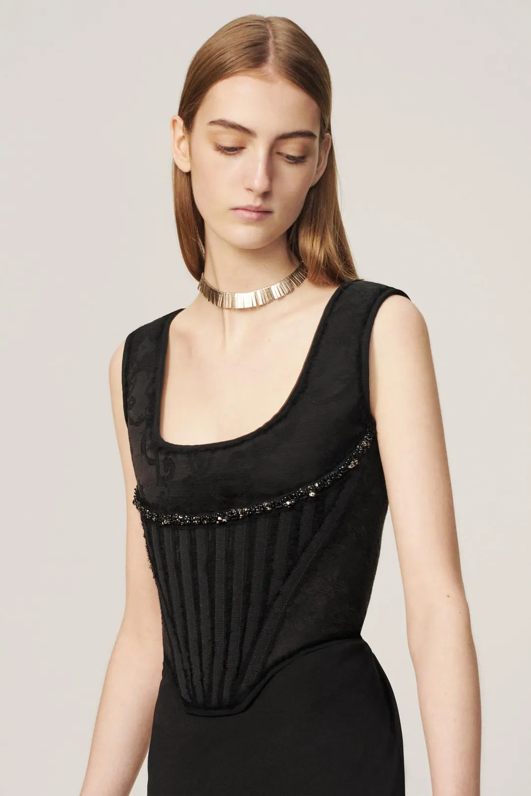 Жаккардовый корсет с бисером The Item Zara Woman, Zara