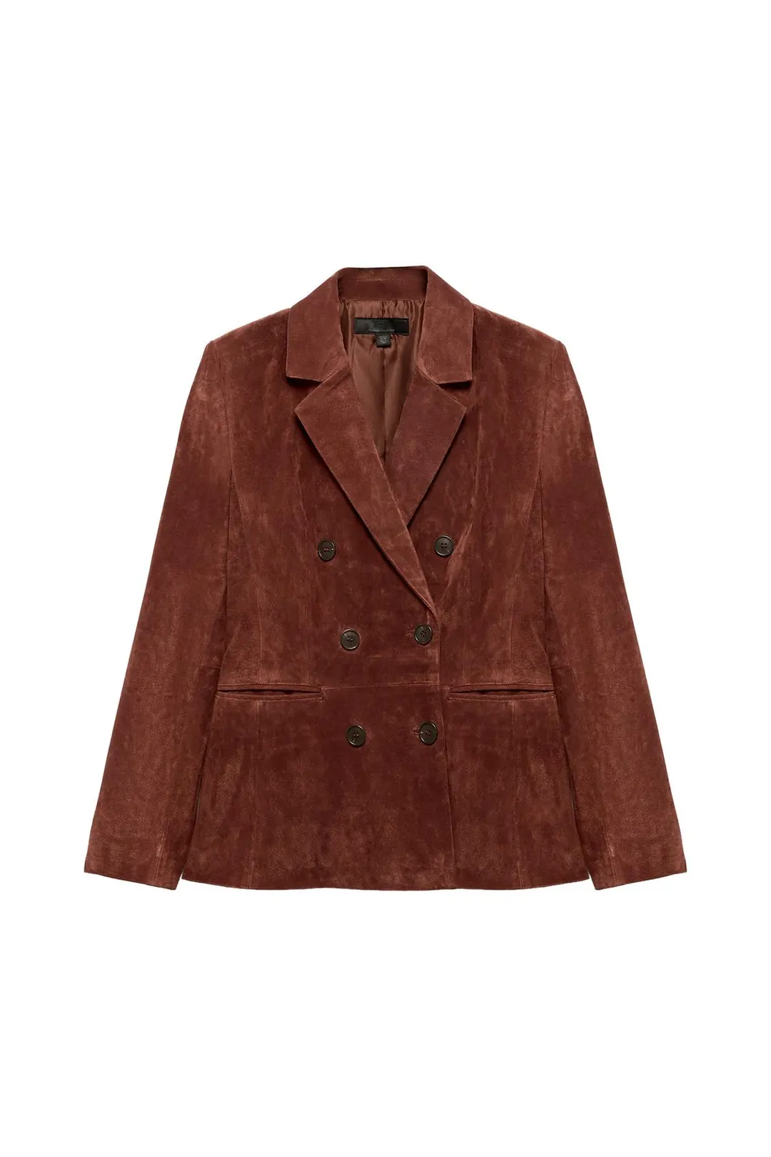 Кожаный блейзер классического кроя, Zara