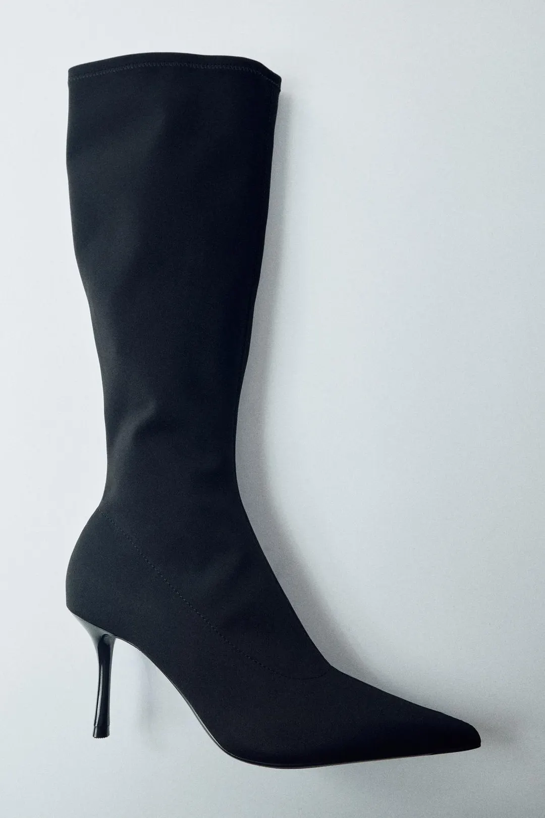 Сапоги эластичные на каблуке, Zara
