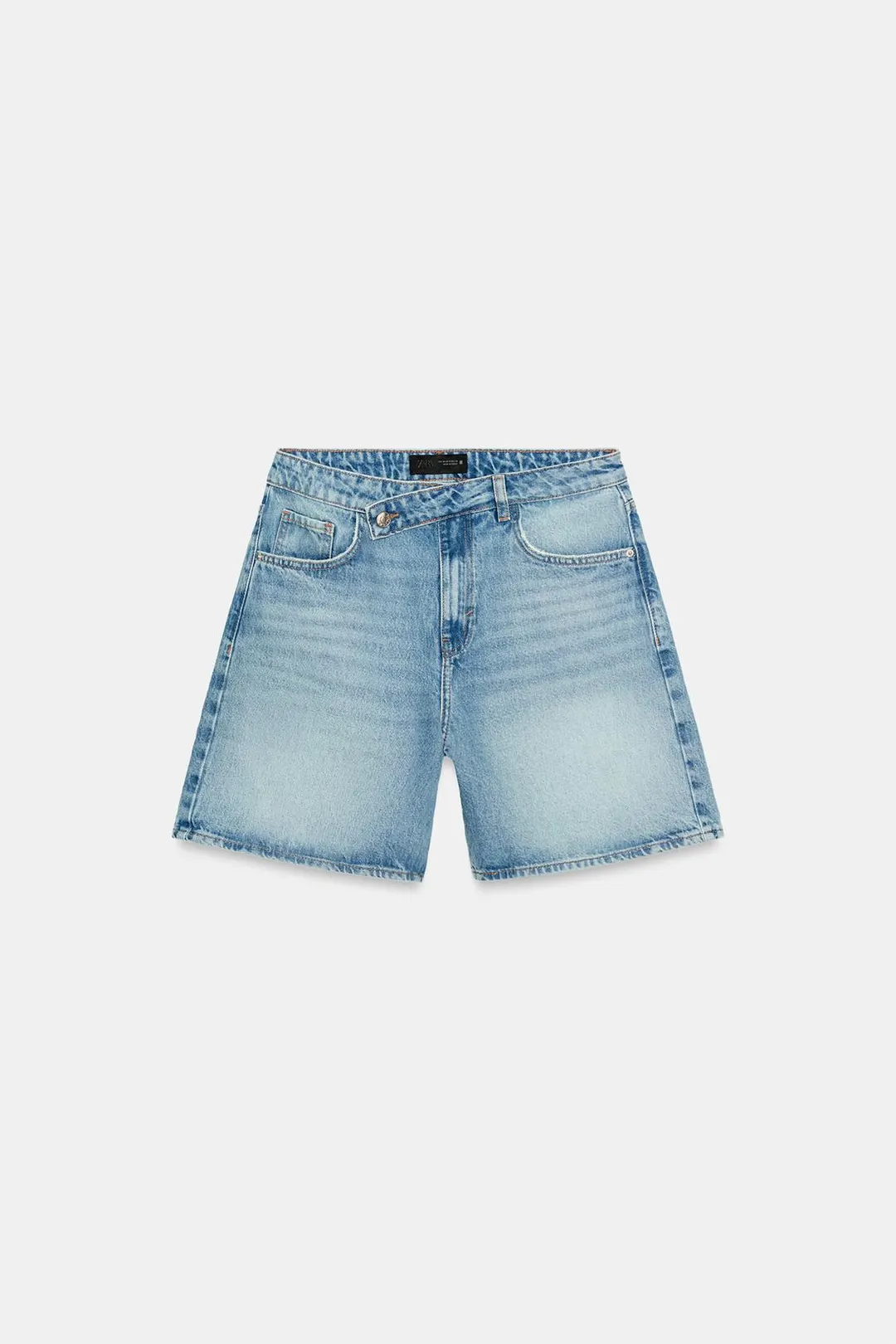 Джинсовые шорты с перекрестным поясом Z1975, Zara