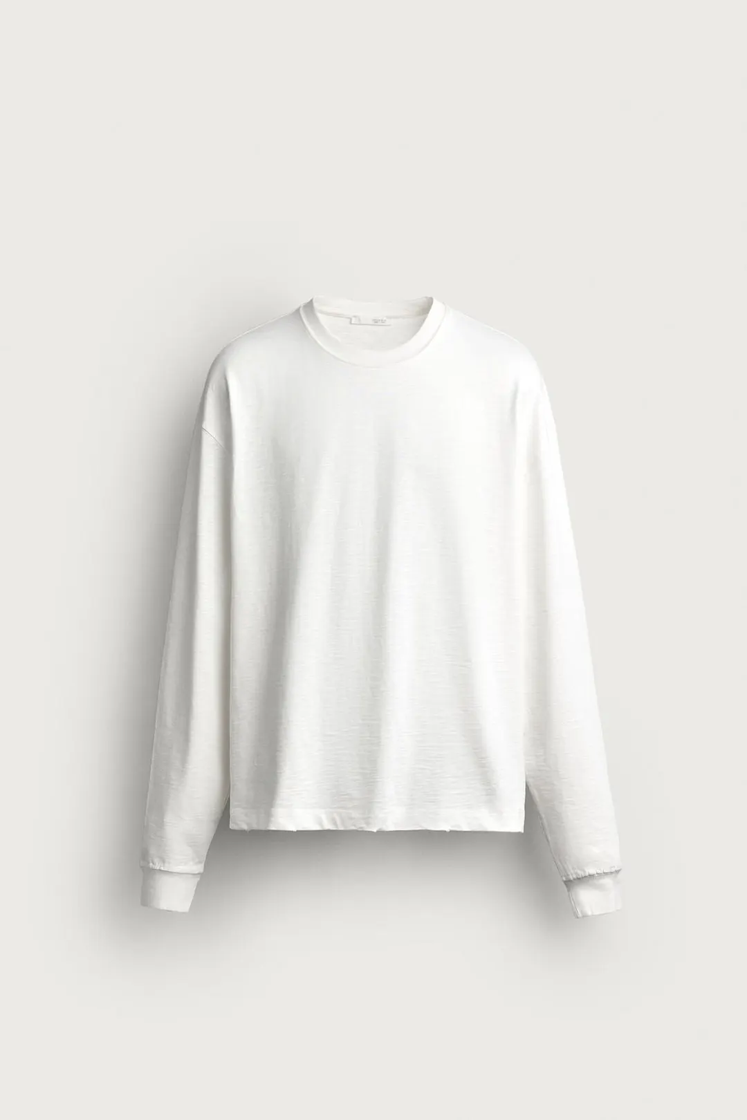 Футболка вареная из меланжевого трикотажа relaxed fit, Zara
