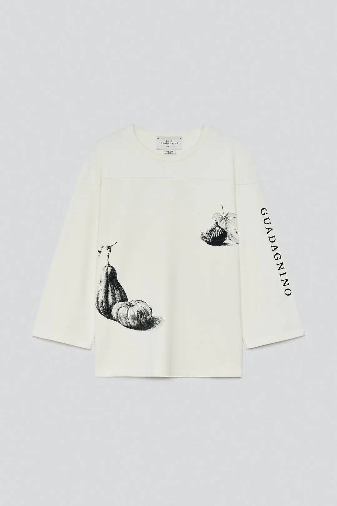 Футболка прямого кроя с контрастным принтом, Zara