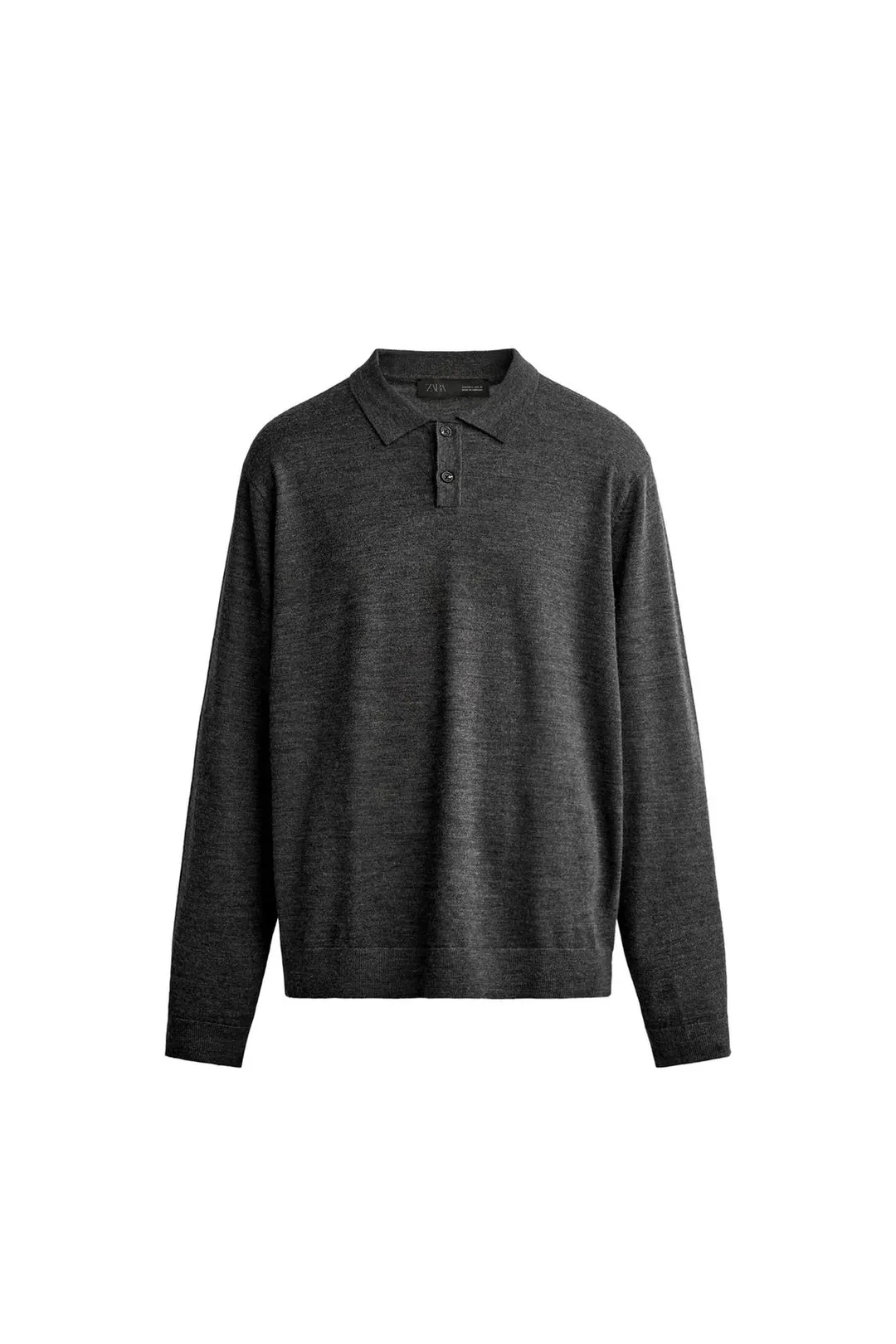 Трикотажное поло из 100% шерсти, Zara