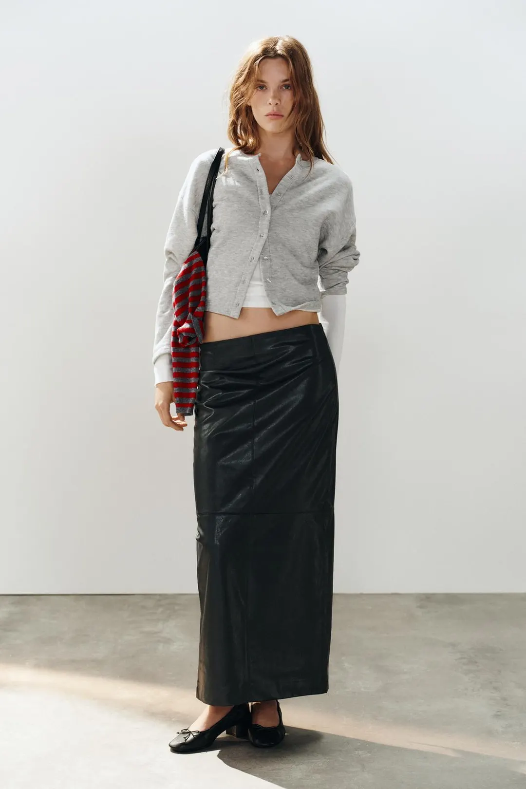Юбка макси под кожу, Zara