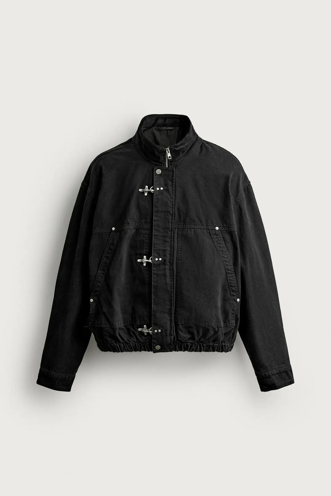 Куртка свободного кроя с металлическими пожарными застежками, Zara