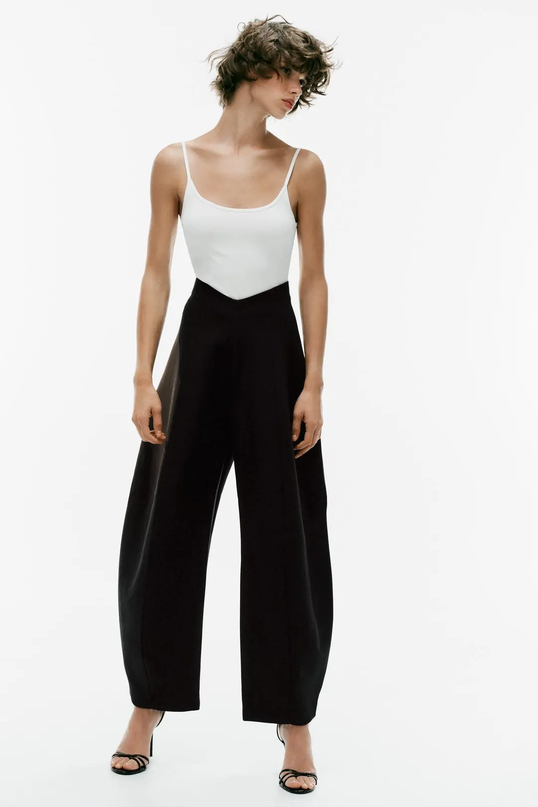 Брюки-баллоны с высокой посадкой, Zara