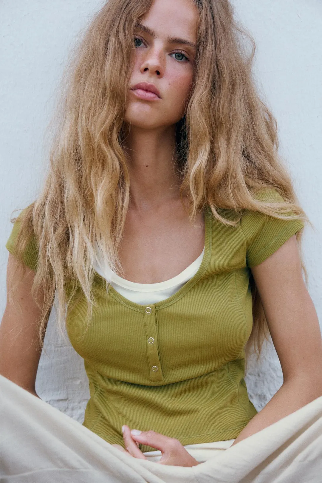 Многослойная футболка хенли, Zara