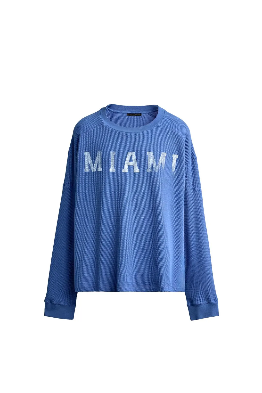 Фактурная футболка вафельной вязки MIAMI, Zara