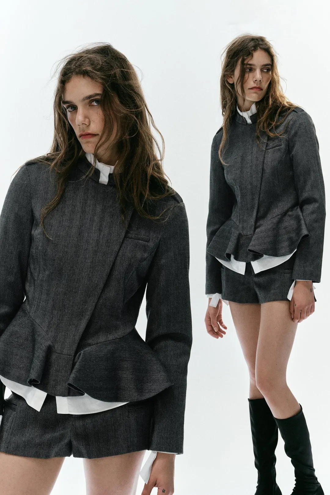 Блейзер двубортный с баской, Zara
