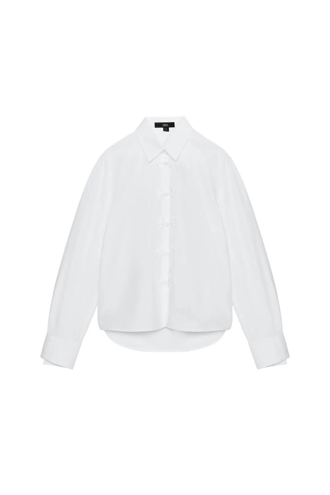 Рубашка ZW COLLECTION с застежкой на узелки, Zara