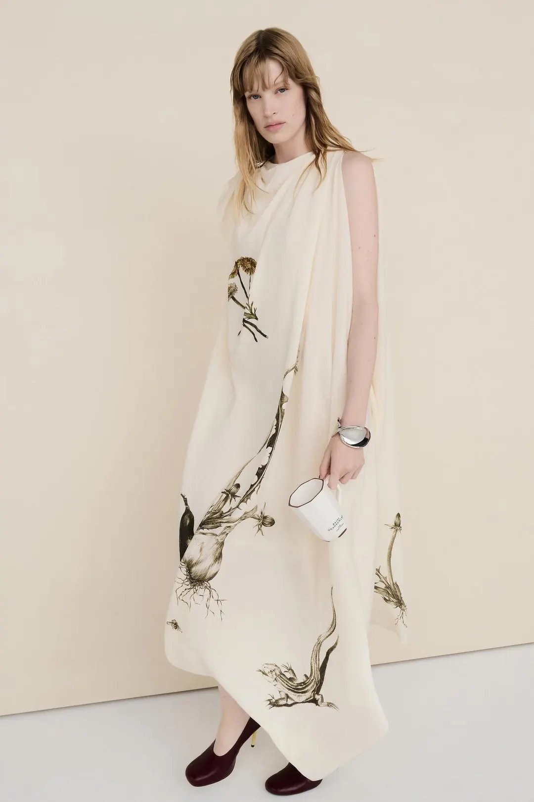 Платье миди с шарфом, Zara