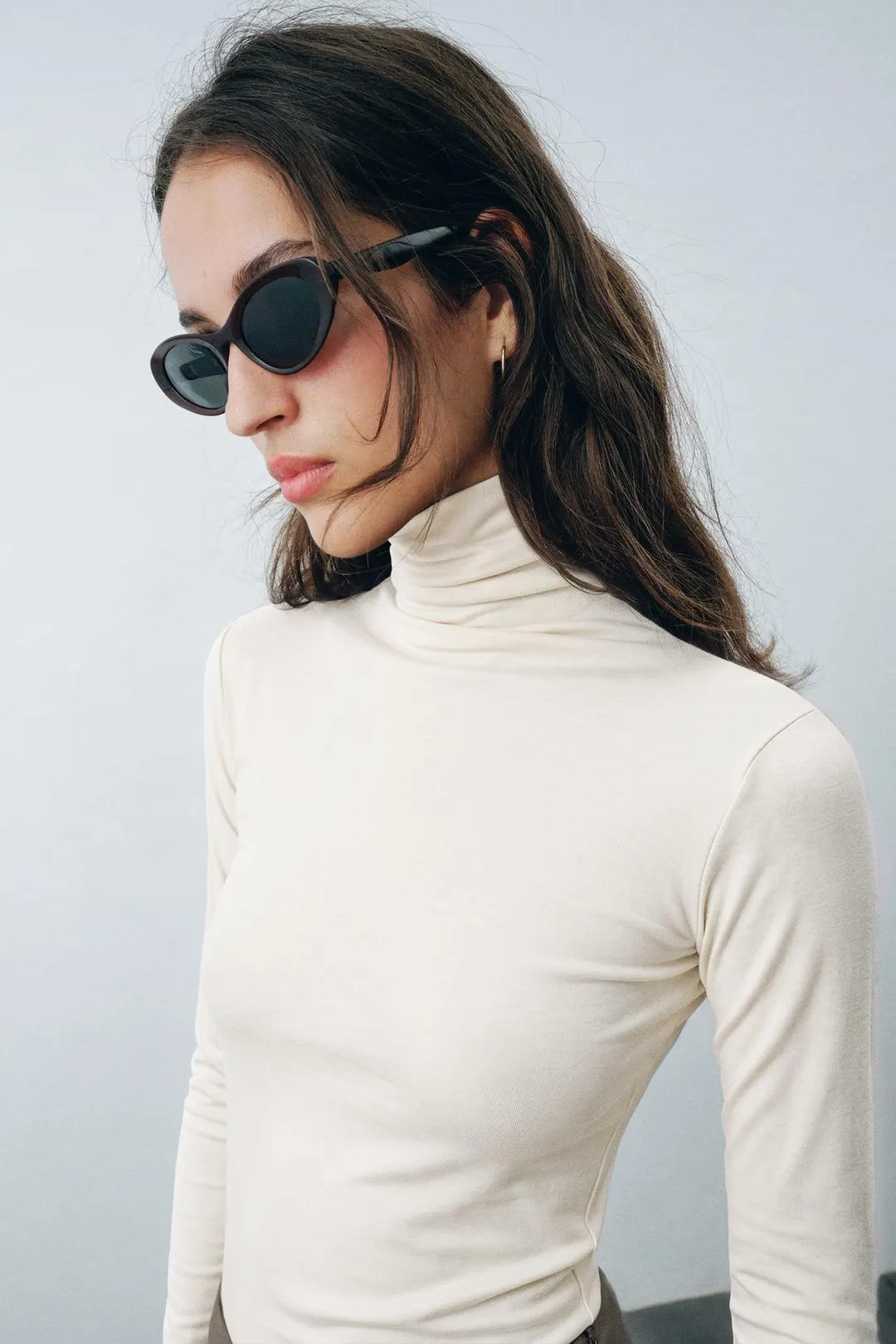 Футболка с воротником-стойкой, Zara