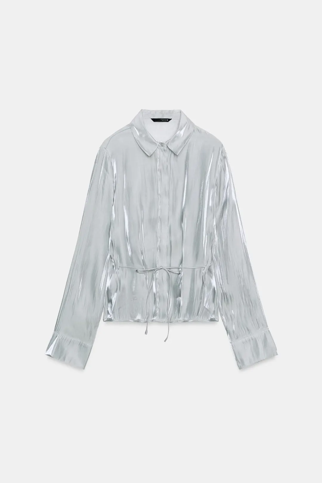 Рубашка с блеском и поясом, Zara