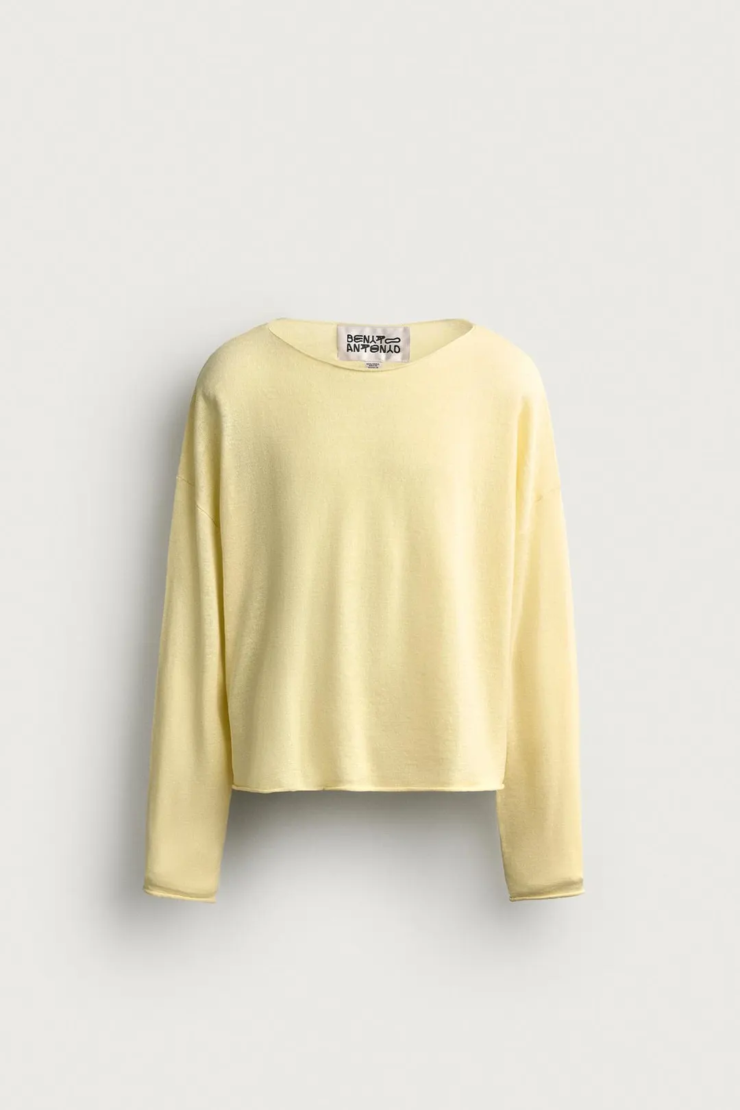 Джемпер укороченный из смеси льна и шерсти, Zara