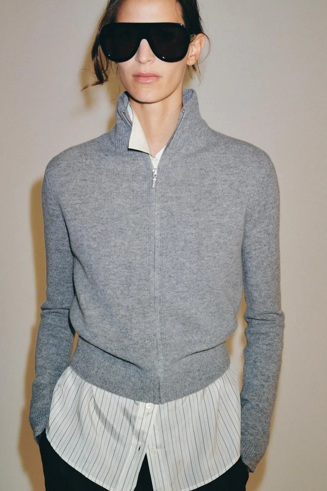 Куртка на молнии из 100% шерсти, Zara