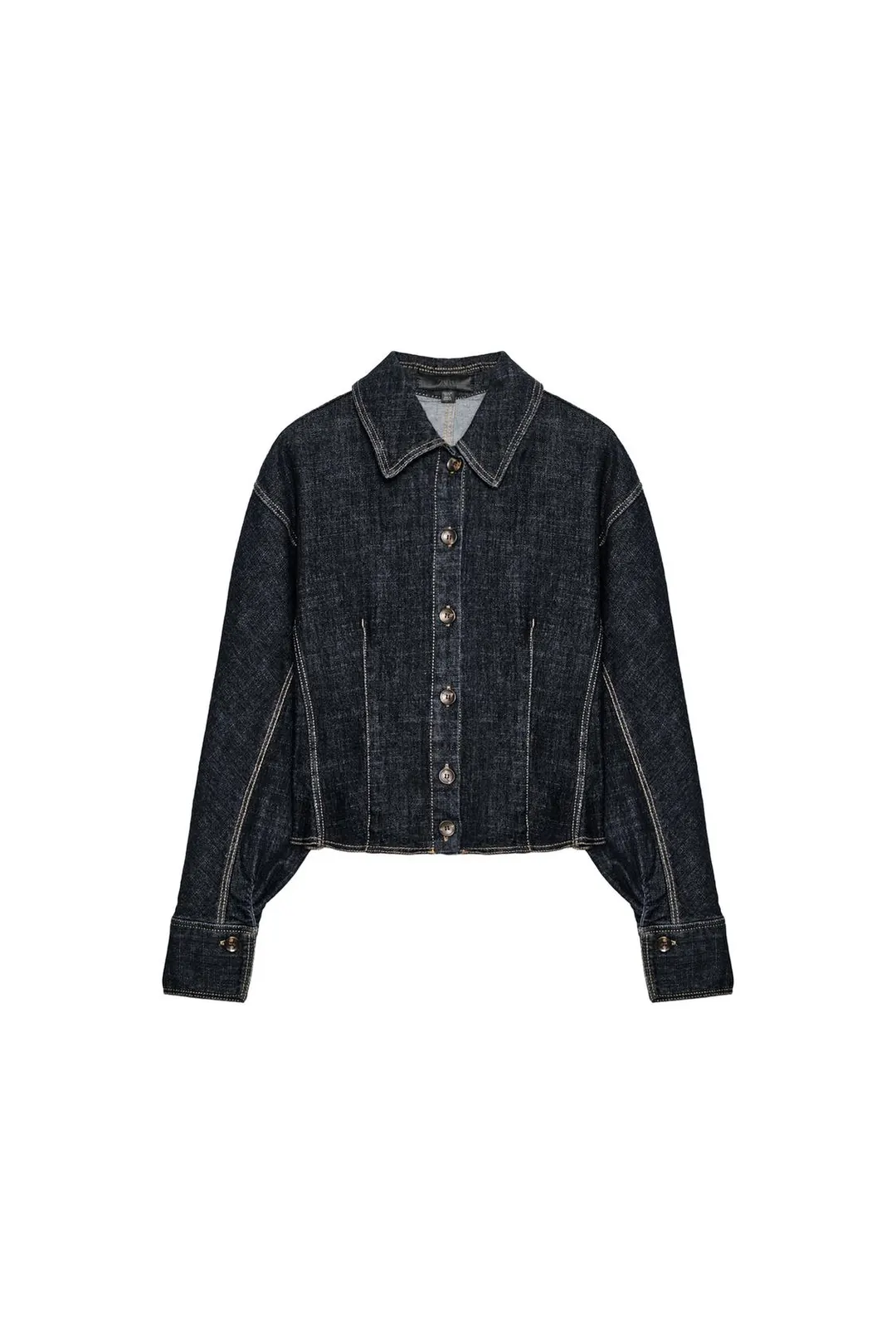 Джинсовая рубашка с баской Z1975, Zara