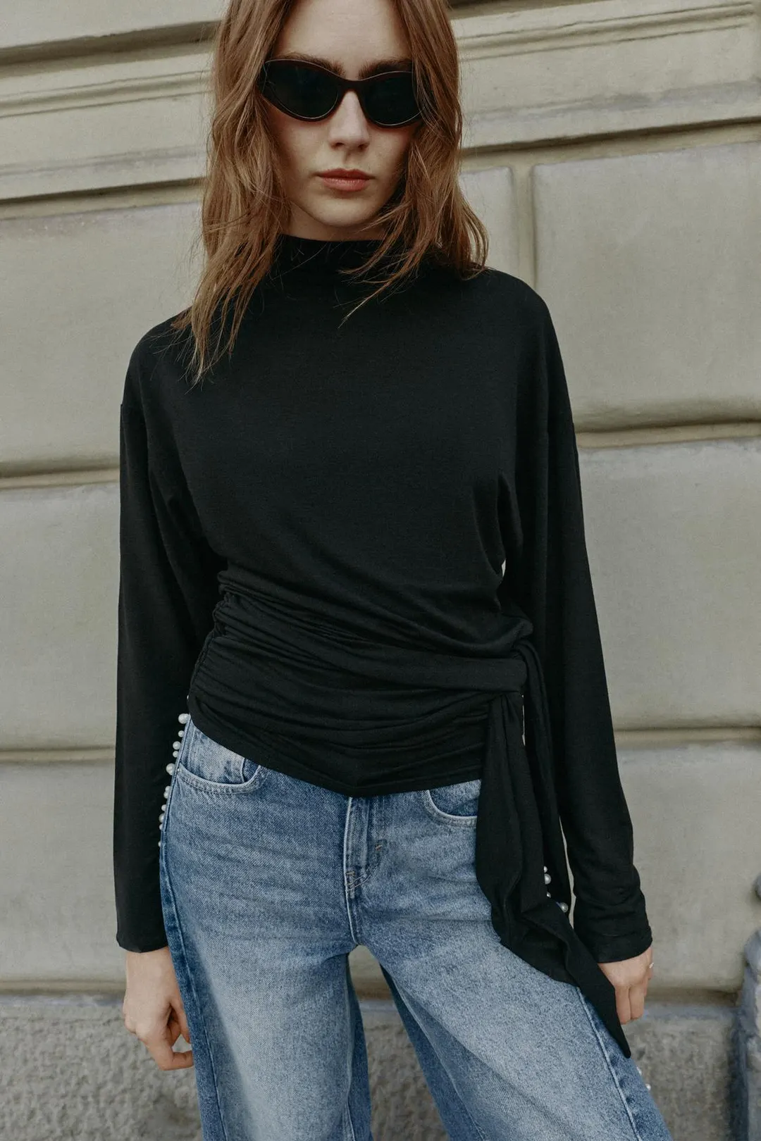 Футболка с поясом, Zara