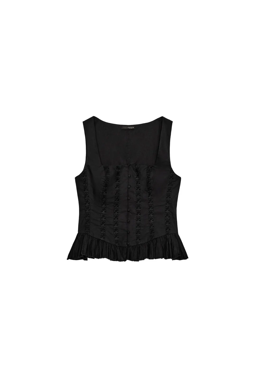 Топ кружевной с оборкой, Zara